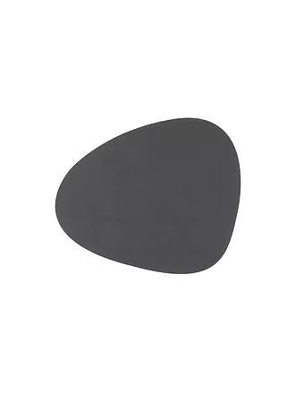 LIND DNA | Tovaglietta in pelle ovale NUPO 37x44cm Caviar | grau